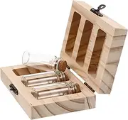 Kisangel Fetal Hair Teeth Collection Box Keepsake Organizer Chest Wooden Storage Bottle