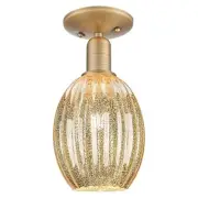Innovations Preston 1Lt 6" Bulb Semi-Flush, BB/Merc - 716-1C-BB-G459-6ME