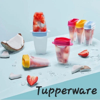 Tupperware Lollitups Popsicle Freezable Forms Set of 6 New Popsicle Maker !