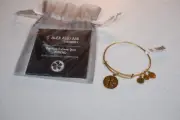 NWT - Alex and Ani Energy Because I Love You Friendship Charms - Gold Tone