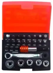 BAHCO 2058/S26 RATCHETING WRENCH SOCKET AND SCREWDRIVER BIT SET