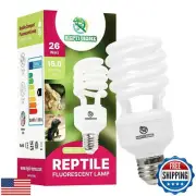 REPTI HOME UVB Reptile Light 15.0, 26W Intense UVA UVB Bulb for Reptiles, Ter