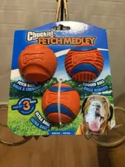 Chuckit! Fetch Medley 3-Count Medium Dog Balls Variety Pack Dog Toys