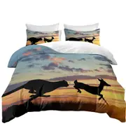 Wildlife Sunset Cheetah VS Impala Quilt Cover