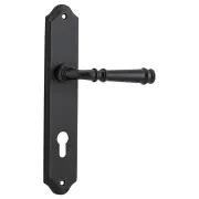 Verona Lever Shouldered Backplate Matt Black
