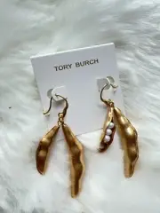 NEW TORY BURCH Gold Peas DELICATE DROP EARRINGS Women