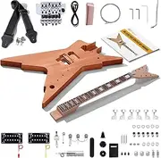 Leo Jaymz DIY Electric Guitar Kits with Mahogany Body and Neck - Laurel Wood Fingerboard and All Components Included (ML-New)