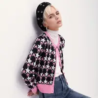 在飛比找momo購物網優惠-【MOMA】酷甜星星針織外套(粉色)