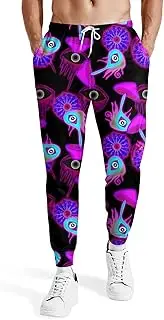 [Wdpsuxin] Joggers for Men Funny Pants Casual Track Pants Rave Outfit Athletic Trousers