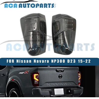 For Nissan Navara NP300 D23 Smoked Black Tail LightsL&RH with Bulbs 2015-2022 (for: Nissan)