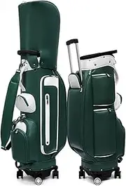 Golf Bag, Waterproof Golf Bag with Wheels, Retractable Golf Bag for Travel, Durable Course Golf Travel Cover