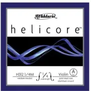 D'Addario Helicore Violin Single Wound A String 1/4 Scale, Medium Tension H312