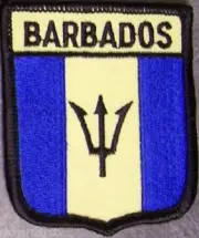 Embroidered International Patch National Flag of Barbados NEW bunting