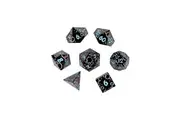 LPG Dice RPG Set Inscripted Bubbles Pastel Black