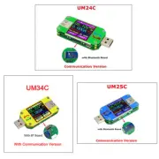 UM24C/UM25C/UM34C Color LCD Display USB Current Meter Voltmeter Charge Measure