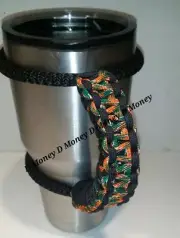 Paracord Handle for 40oz ,30oz, or 20oz YETI, SIC, Ozark, Rtic Hurricanes & Blk
