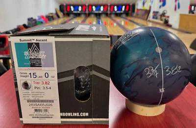 15 lb STORM SUMMIT ASCENT BOWLING BALL UNDRILLED NEW IN BOX 3 3/4" PIN J026