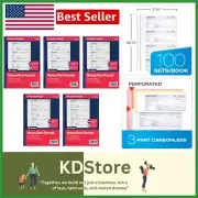 100-Set 3-Part Carbonless Receipt Books – Bundle of 5 for Organized Transactions