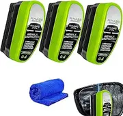 2025 New Automotive Oil Film Cleaning Brush, Clear Vision Glass Cleaner, Reusable Oil Film Cleaning Brush for Car Windows, Universal Glass Wipe Board(3pcs)