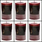 6x Scented Pillar Candle Dark Red Candles Winter Berry Candle 5x8cm Bulk
