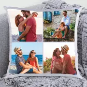 4 Photo Collage Personalised Cushion