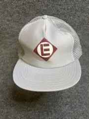 Vintage Erie Railroad Cap Gray Hat Mesh Back Rope Trucker SnapBack 90’s