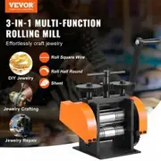Rolling Mill, 1.77"/45 mm Jewelry Rolling Mill Machine, 1: 2.4 Gear Ratio, 3-in-1 Multi-function Rolling Mill, 0-6 mm Press Thickness for Metal Jewelry Making Sheet Square Wire Semicircle