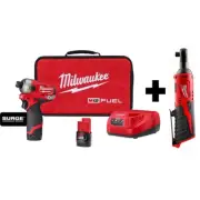 MILWAUKEE M12 FUEL SURGE 12V Lithium-Ion Brushless Cordless 1/4 In. Hex Impact D