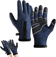 [Generic] Cold Weather Touchscreen Gloves, Warm Touch Screen Gloves, Windproof Ski Gloves | Non-Slip Gloves for Running, Cycling, Hiking, Walking, Sports