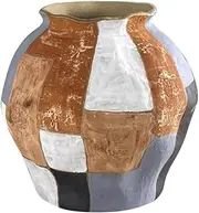 Flower Vase Vintage Ceramic Vase Pottery Pot Ornaments Living Room Home Shelf Decor Decoration Ornament Flower Arrangement Vases for Bedroom Office Mantle Farmhouse (Color : A)