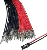 50PCS TJC8 MX2.54 2.54MM Pitch Du-pont Connector Electronic Wire 24awg 10-30cm Single/Double Head with Buckle Belt Terminal Wire(Wire,30CM_Double Head)