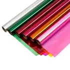 6 Roll Clear Colored Cellophane Wrap Roll for Gift Wrapping, 6 Colors, 17" x 10'