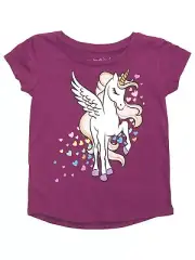 Jumping Beans Toddler Girls Purple Glitter Pegasus Unicorn T-Shirt Tee Shirt