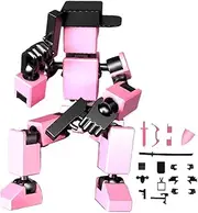 13 Robot Action Figure with Multiple Accessories Mini Full Body Mechanical Movable Toy Assembly Completed Action Figure Dummy Desk Decoration Gifts for Him
