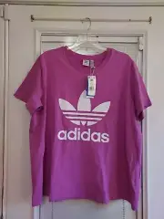 NWT WOMEN'S ADIDAS TREFOIL PLUS SIZE 4X ORIGINAL LILAC TEE