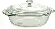 Anchor Hocking Fire King Round Casserole Dish, Clear, 77000, 2-Quart