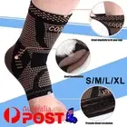 Copper Ankle Brace Support Compression Sleeve Plantar Fasciitis Pain Relief Sock