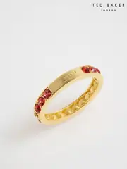 Ted Baker Rose Gold Tone Rosie: Crystal Rock Hinged Bangle Bracelet (H79895) | $180