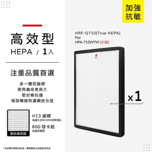 【蟎著媽】高效型HEPA濾網(適用 Honeywell HPA710 HPA710WTW HPA-710WTW 空氣清淨機)