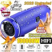Clear Stereo Sound Professional IPX7 Waterproof Outdoor HIFI Column Speaker Wireless Bluetooth Speaker Subwoofer Sound Box Support FM Radio TF Mp3 Player
