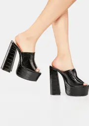 Looking For Trouble Heeled Mules
