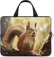 Laptop Case Sleeve Shockproof Computer Carrying Bag Funny Squirrel Laptop Bag Tote Lightweight Notebook Case Cover Traveling Briefcase Handle Bags for Travel Business 13inch, Funny Squirrel, 13inch