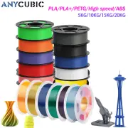 5KG 10KG 15KG 20KG ANYCUBIC 3D Printer Filament PLA PLA+ PETG 1.75mm Silk Lot