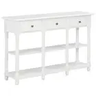 NNEVL Console Table White 120x30x76 cm MDF