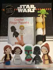 NEW! STAR WARS CROCHET FINGER PUPPETS KIT MAKES 2 W/ 10 PATTERNS YARN HOOK