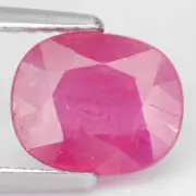 2.32 Ct. Lustrous Royal Red Unheated Ruby Gem WITH GLC CERTIFY