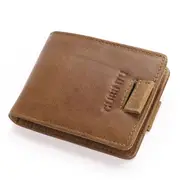 Leather RFID Antimagnetic Wallet Card Holder For Men