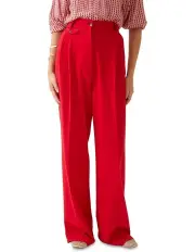 [Oxford] Nikita Stretch Wide Leg Pants in Red