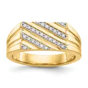 14k Yellow Gold 1/4 Ct. Lab Grown Diamond VS/SI+ G+ Men's Ring