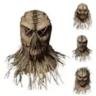 Halloween Scary Scarecrow Full Head Mask Coarse Scarecrow Cosplay Party Dress